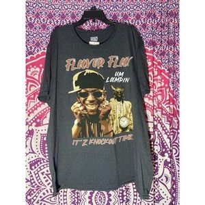 NWT Flavor Flav Itz Knockout Time um Lampin Shirt Gray Size 3x